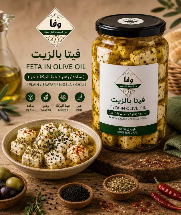 فيتا بالزيت (ساده، زعتر، حبة البركة، حر) - 800 g
