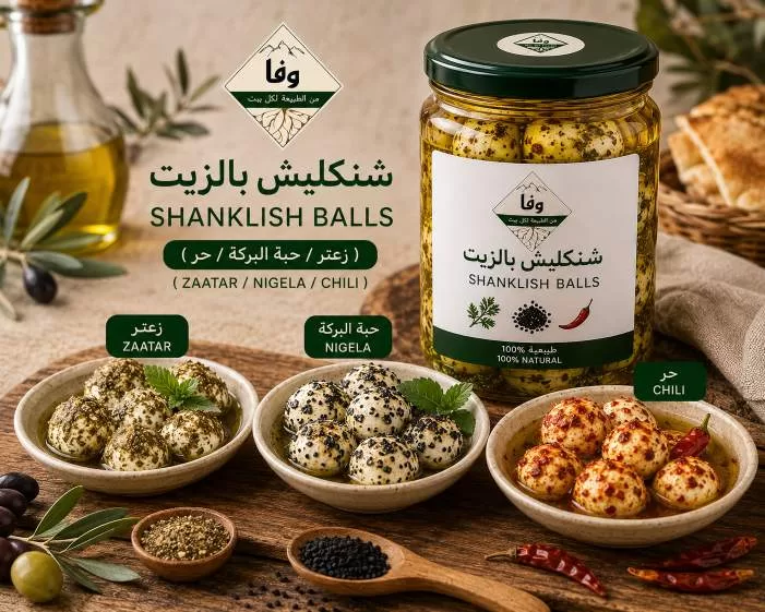 شنكليش بالزيت ( زعتر، حبة البركة، حر ) - 800 g